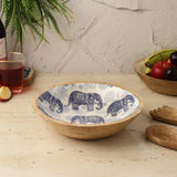 Wooden Large Salad Bowl -Royal Elephant - The Decor Mart
