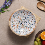 Wooden Large Salad Bowl -Spring Meadow - The Decor Mart