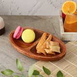 Wooden Portion Platter- Burnt Wood - The Decor Mart