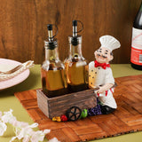 Ceramic Carrier Chef Condiment Set - The Decor Mart