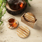 Wooden Waves Coaster- Set Of 4 - The Decor Mart