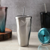 Stainless Steel Diamond SS Tumbler- Silver - The Decor Mart