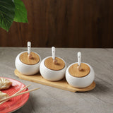 Ceramic Round Condiment Serving Set - The Decor Mart