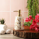 Marble Textured Soap Dispenser - White - The Decor Mart