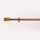Golden Matte Finial Extendable Single Curtain Rod Gold 19MM (Hardware Included) - The Decor Mart