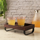 Wooden Tray- Burnt Wood - The Decor Mart