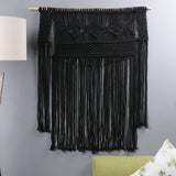Macrame Wall Hanging- Black - The Decor Mart