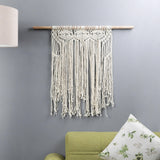 Macrame Bohemian Wall Hanging- White - The Decor Mart