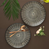 Black Chakra Quarter Plates- Set of 2