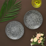 Marble Finished Ceramic Quarter Plates- Set of 2