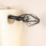Glass Lantern Finial Extendable Curtain Rod Black 25MM (Hardware Included) - The Decor Mart