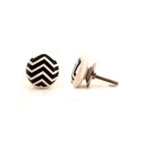 BW Chevron Drawer Knob- Set Of 4 - The Decor Mart