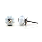 Sculpted Distressed White Drawer Knob- Set Of 4 - The Decor Mart