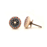 White & Black Ceramic Decorative Knobs - Set Of 4 - The Decor Mart