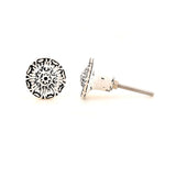 Mandala Distressed White Drawer Knob- Set Of 4 - The Decor Mart