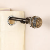 Spectra Metal Extendable Curtain Rod Black 25MM (Hardware Included) - The Decor Mart