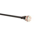 Colour Pop Finial Extendable Curtain Rod Black 19MM (Hardware Included) - The Decor Mart