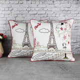 Cotton Paris Cushion Cover (Set of 2) - The Decor Mart
