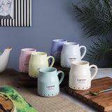 Ceramic Pastel Coffee Mugs- Set of 6 - The Decor Mart
