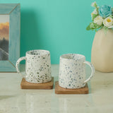White Terrazzo Mug Set of 2