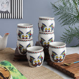 Ceramic Kullad- Peacock(Set of 6) - The Decor Mart