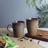 Ceramic Glazed Mug-Brown (Set of 2) - The Decor Mart