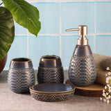 Ceramic Bath Accessory Set- Blue Topaz