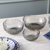 Textured Serving Bowl- Grey (Set of 3)