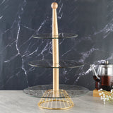 Clear Glass Three-Tier Cupcake Stand
