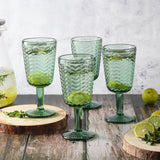 Chevron Goblet- Green