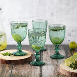 Tinted Cross Goblet- Green