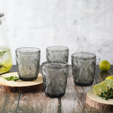 Leaf Emboss Glass- Grey