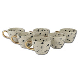 Ceramic Bohemic BW Stroke Cups - The Decor Mart