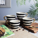 Ceramic Bohemic BW Stripe Cups - The Decor Mart