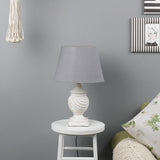 Hand Carved Wood Table Lamp With Shade (Bulb Included) - The Decor Mart