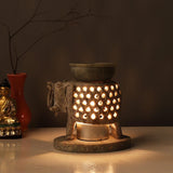 Marble Elephant Tea Light Holder - The Decor Mart