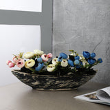 Ceramic Wood Textured Planter- Blue - The Decor Mart
