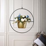 Metal Gold Bowl Hanging Planter - The Decor Mart