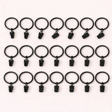 Metal Curtain Rings with Clips – Heavy Duty Rustproof Curtain Hooks for Smooth Sliding Drapes