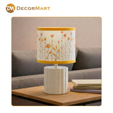 Modern Bedside Metal Table Lamp with Lampshade - Light for Bedroom, Living Room & Office (Bulb Included)