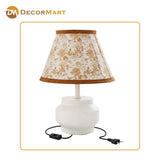 Modern Bedside Metal Table Lamp with Lampshade - Light for Bedroom, Living Room & Office (Bulb Included)