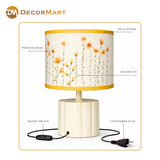 Modern Bedside Metal Table Lamp with Lampshade - Light for Bedroom, Living Room & Office (Bulb Included)