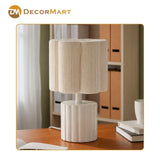 Modern Bedside Metal Table Lamp with Lampshade - Light for Bedroom, Living Room & Office (Bulb Included)
