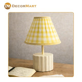Modern Bedside Metal Table Lamp with Lampshade - Light for Bedroom, Living Room & Office (Bulb Included)