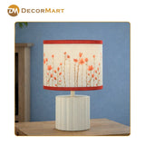 Modern Bedside Metal Table Lamp with Lampshade - Light for Bedroom, Living Room & Office (Bulb Included)