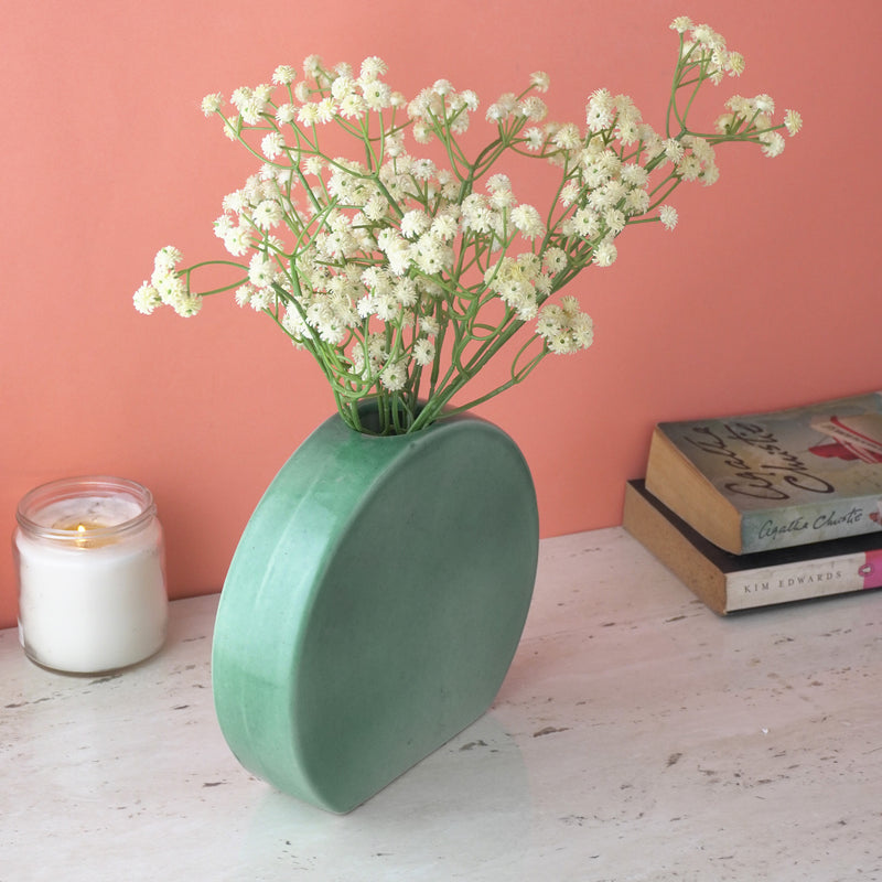 Modern Round Vase- Green