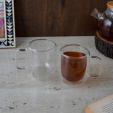 Caffeine Kick Set (Ceramic Jar + 2 Double Walled Mug +  Country Bean Coffee (50g)