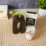 Desk Essentials Combo (Planter + Scented Candle Jar + chocolates)