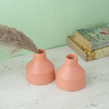 Peach Modern Ceramic Vase- Set of 2