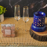 Scented Champagne Set (Cocktail Glasses + Diffuser + 9 Tea Lights )